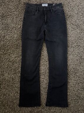 Frame Denim Black Straight-Leg Jeans